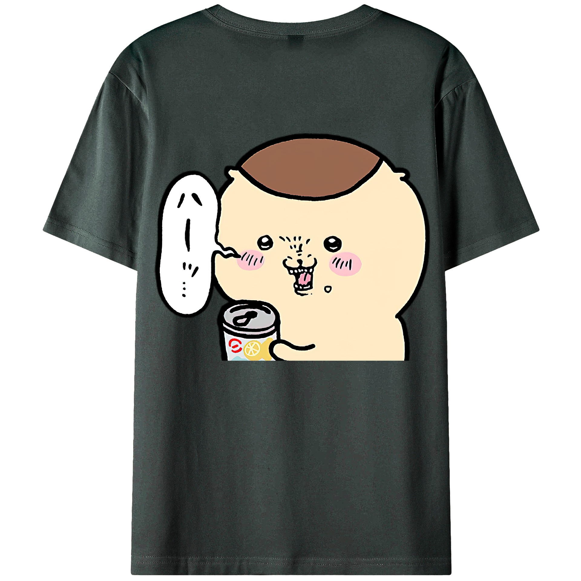 （画像用） ちいかわ くりまんじゅう Chii-kawa kuri manjū 綿100％ メンズ半袖Tシャツ（バックプリント） 通気性
